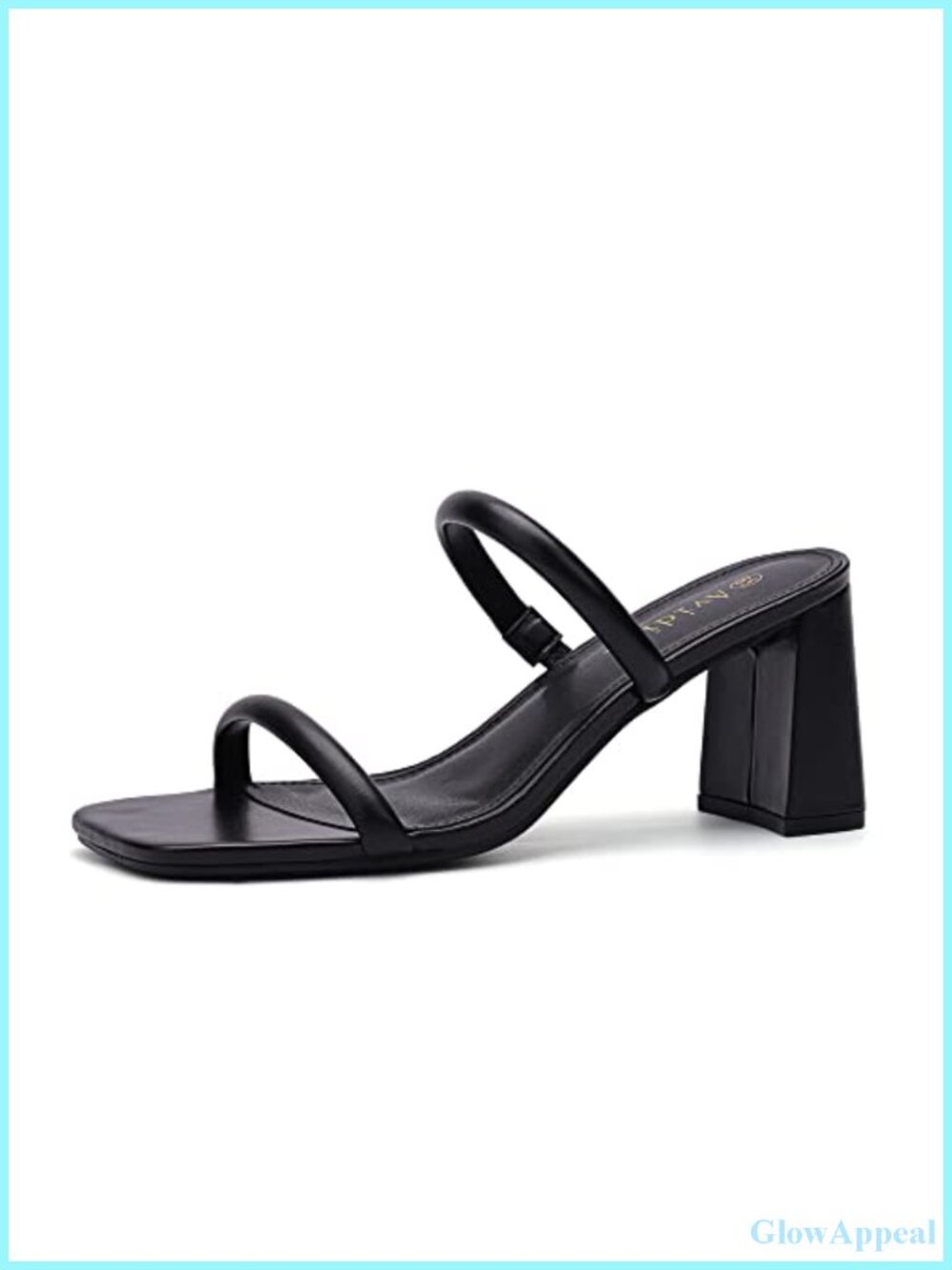 Women's Square Toe Heeled Sandals Chunky Block Heel Slip On Mules